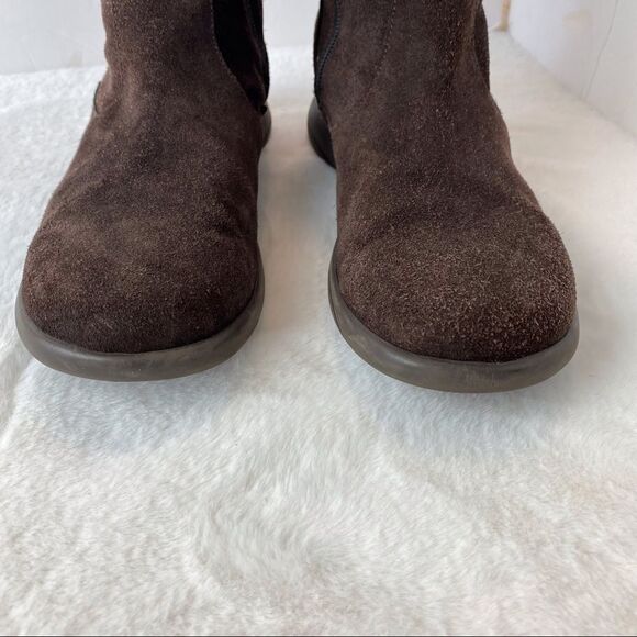 Tabarca By Pepa Brown Suede Embroidered Calf Boots Size 38 - Picture 8 of 14